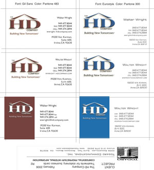 HD Company Business Cards