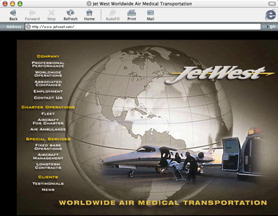 Jet West Website